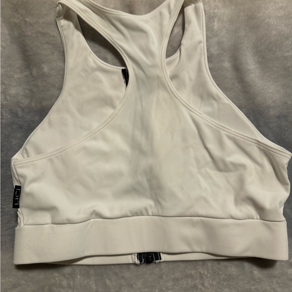 LICI FIT WHITE RACER ZIP UP BRA - Picture 2 of 5